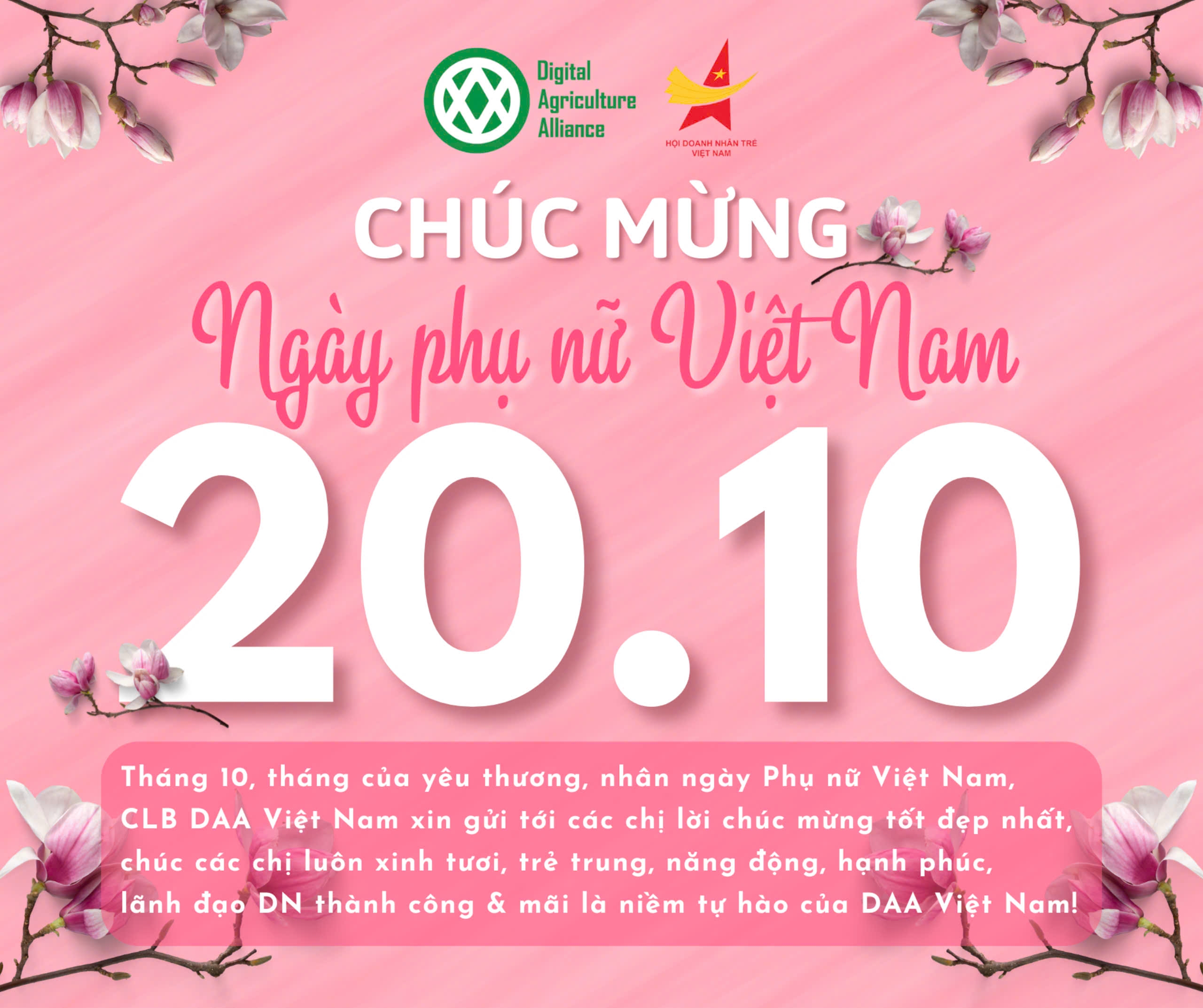 DAA Việt Nam gửi lời chúc mừng ngày phụ nữ Việt Nam 20/10